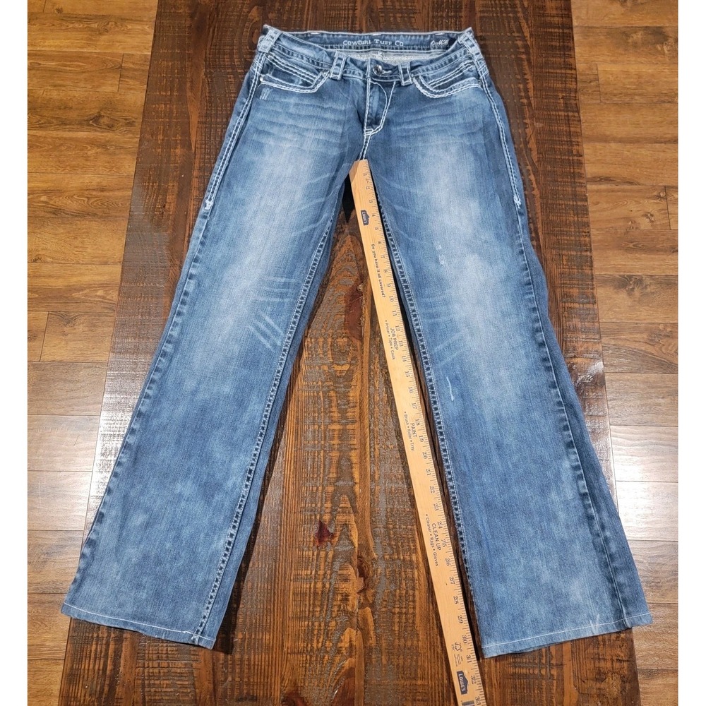 Cowgirl Tuff Co Women's Straight Leg Jeans W30 L33 Medium Wash Western